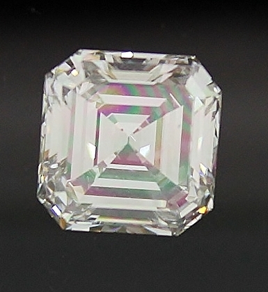 (image for) 2.41 CARAT "H" COLOUR "VVS2" SQUARE EMERALD CUT WITH GIA CERT & LASER INSCRIPTION
